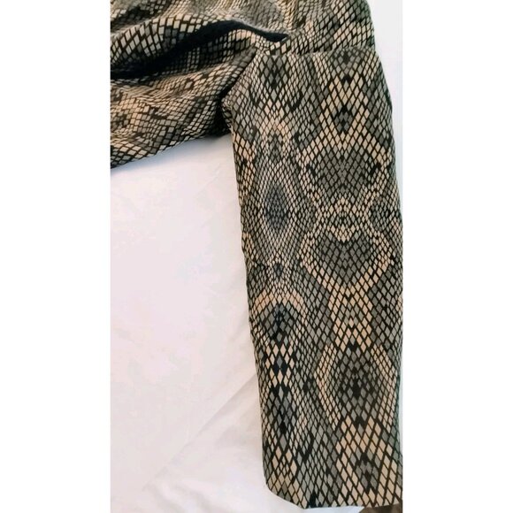 Isabella Suits Women Blazer Jacket Snike Print Belted Size 18W Brown Black - Picture 2 of 10